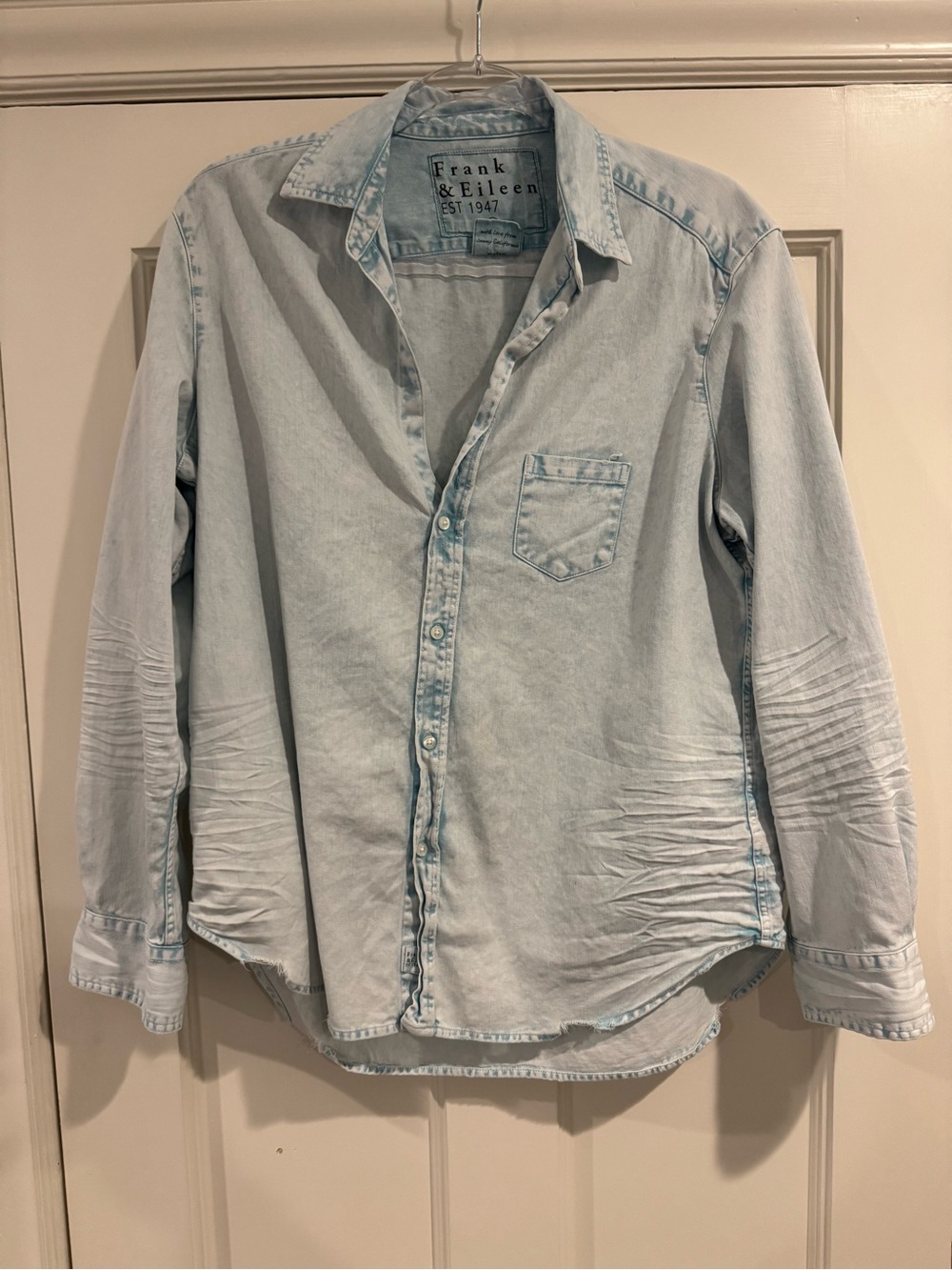 Frank & Eileen Pale Blue Denim Button-Down Shirt